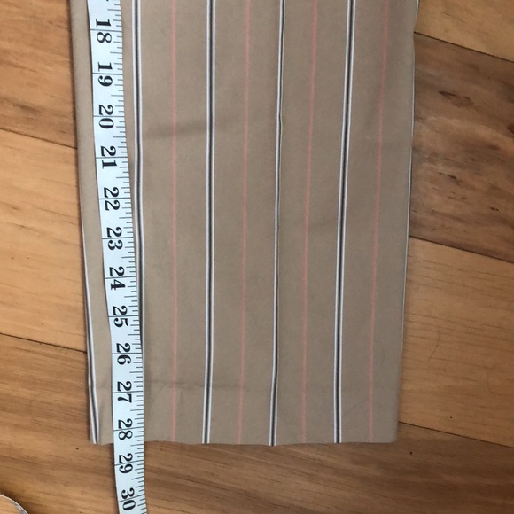 Talbots trousers in tan, with brown , white and peach stripes. Size 6 petite. - Picture 5 of 7